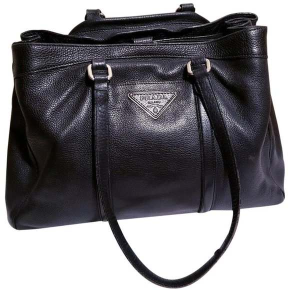 Prada Handbags - PRADA Vintage Vitello Tote Shoulder Bag Authentic